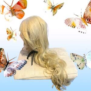 Blonde Long Flowing Loose Curls Wig, Over 30” long from the Crown